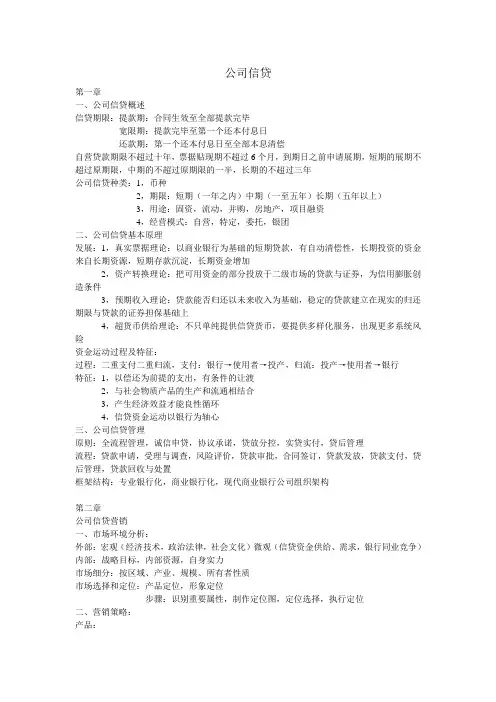 公司信贷DOC