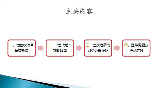 营改增的纳税处理与税收筹划