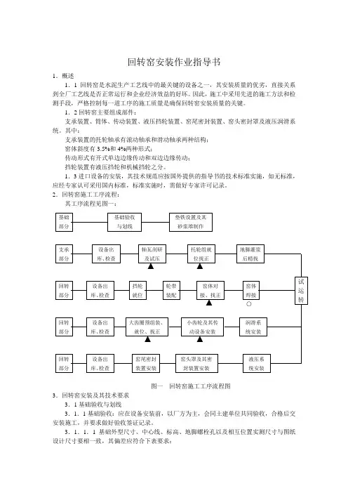 回转窑安装作业指导书