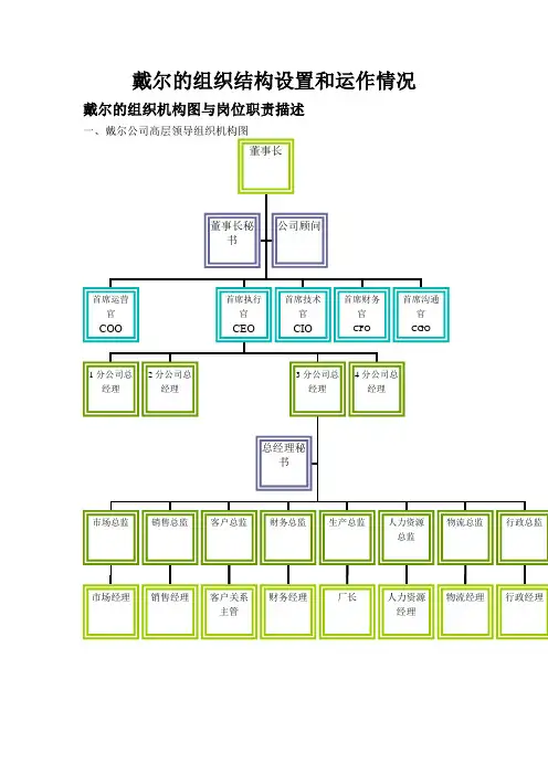 组织结构设置和运作范文