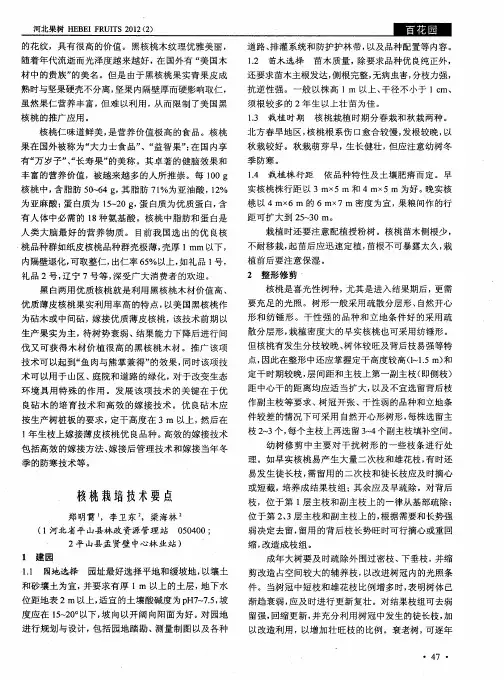 核桃栽培技术要点