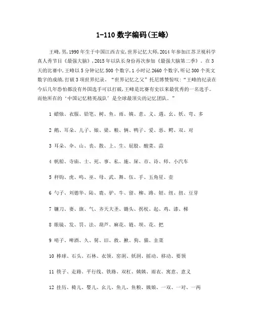 1-110数字编码(王峰)
