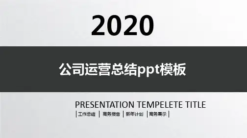公司运营总结ppt模板