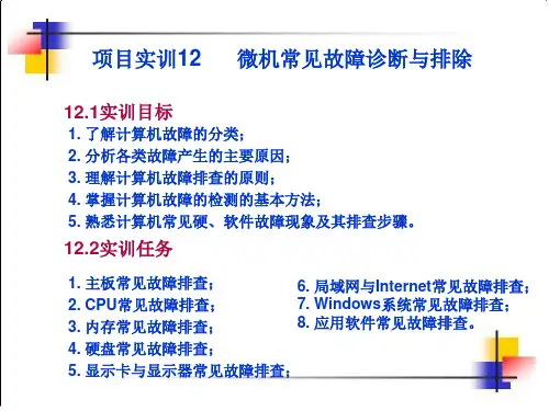 12 微机常见故障诊断与排除