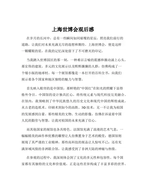 上海世博会观后感