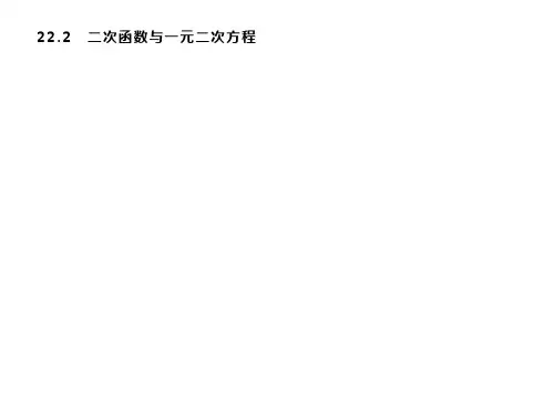 22.2 二次函数与一元二次方程