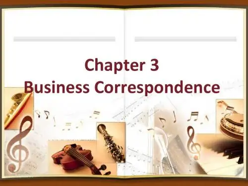 Chapter 3 Business Correspondence