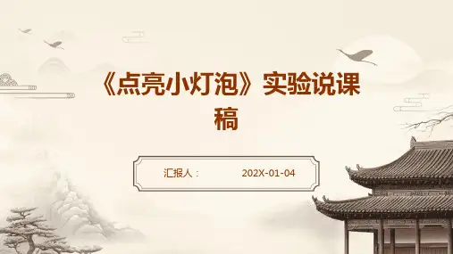 《点亮小灯泡》实验说课稿