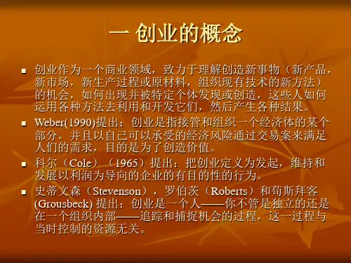 创业的概念