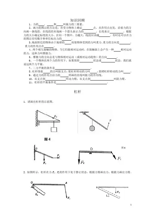 杠杆与二力平衡(作图)
