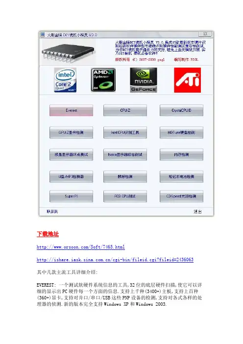 DIY装机必备装机常用检测软件集合