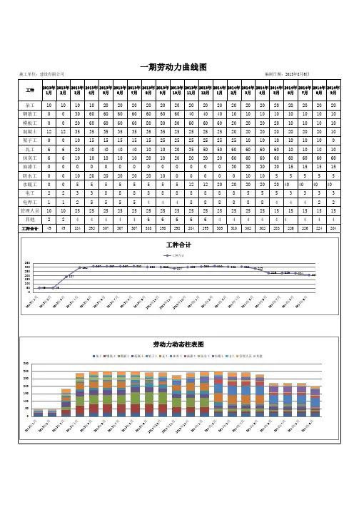 劳动力计划曲线图、动态柱表图