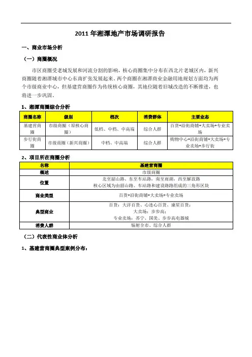 2019年湘潭地产市场调研报告(商业及租金、住宅、写字楼等).doc