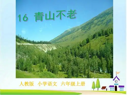 《青山不老》ppt教学课件