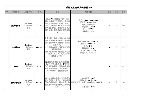 锦程中学阶梯教室音响系统配置方案