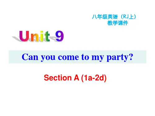 人教版八年级上册英语精品教学课件 Unit 9 ection A  第1课时 (1a-2d)