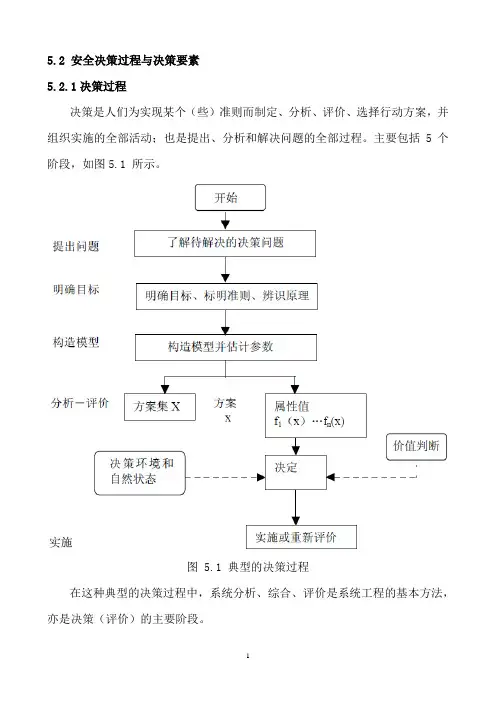 第五章 安全决策-52安全决策过程与决策要素