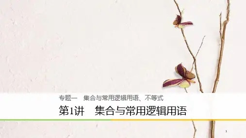 年高考数学二轮复习 专题一 集合与常用逻辑用语、不等式 第1讲 集合与常用逻辑用语课件 理.pptx