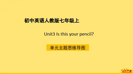 人教版七级上册英语Unit单元主题思维导图完美正规版