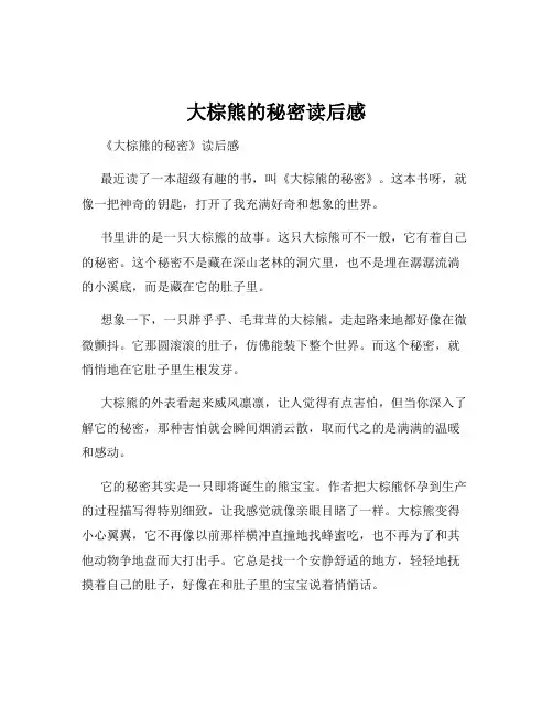 大棕熊的秘密读后感