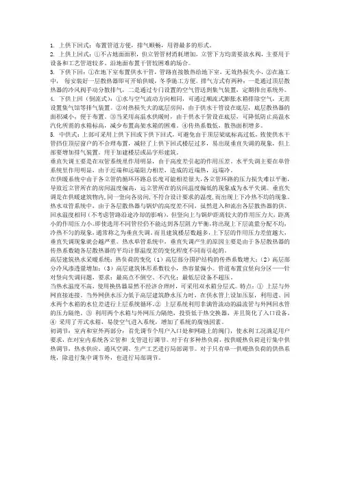供暖方式比较
