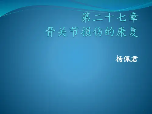 骨关节损伤的康复PPT课件