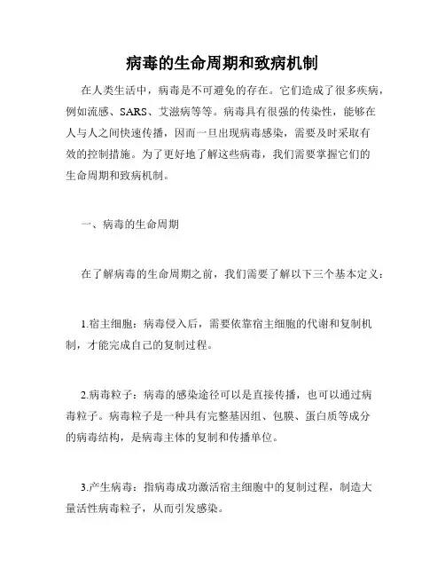病毒的生命周期和致病机制
