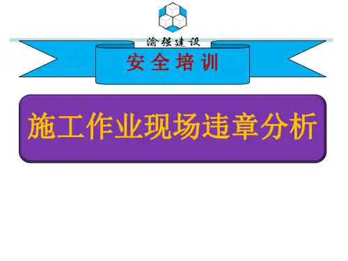 施工作业现场违章分析_公司培训课件