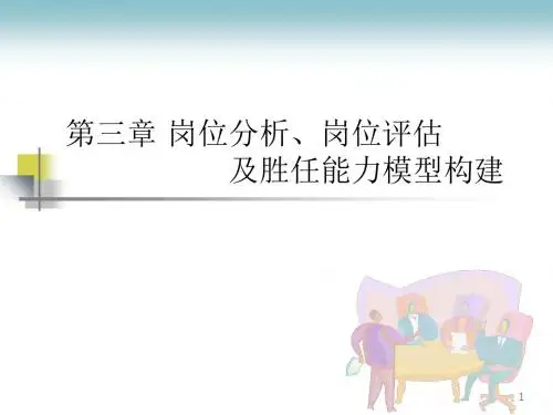岗位分析、岗位评估及胜任能力模型构建