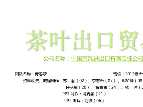 茶叶出口贸易流程概论