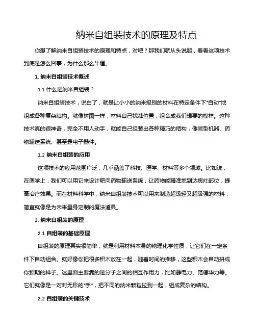 纳米自组装技术的原理及特点