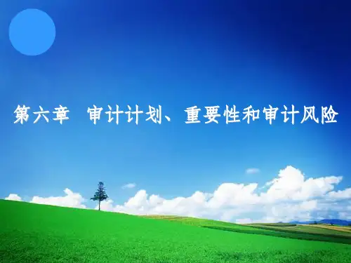《审计学》(第八版) 第06章   审计计划、重要性和审计风险