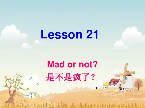 新概念二Lesson21课件(绝对实用,知识点最全)