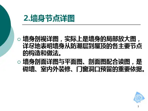 建筑识图详图介绍墙身节点详图PPT课件