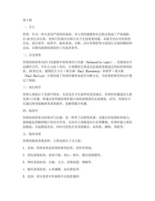 伤寒概括总结报告范文(3篇)