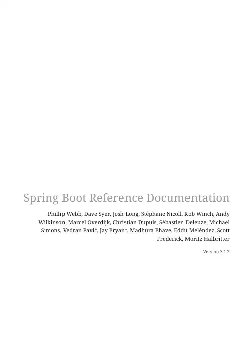 Spring Boot 3.1.2 参考文档说明书