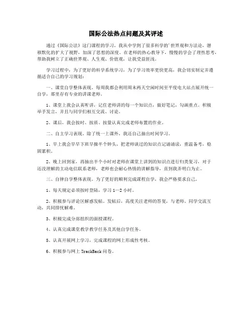 国际公法热点问题及其评述