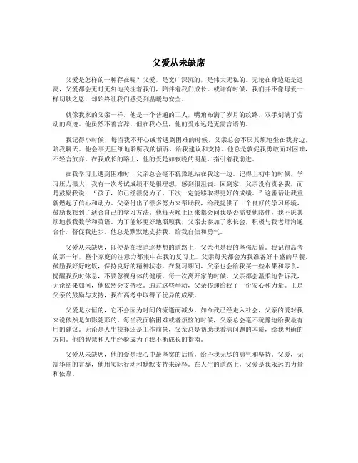 父爱从未缺席