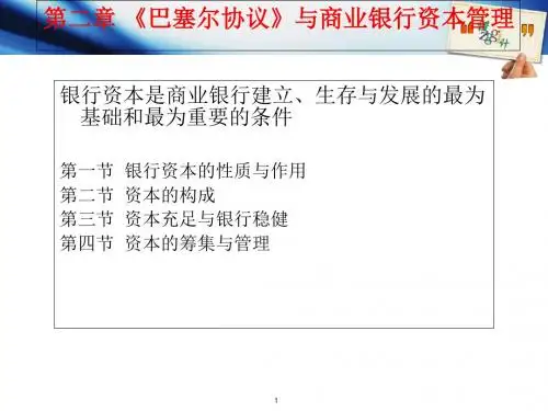 第2章 商业银行的资本管理PPT精选精品文档