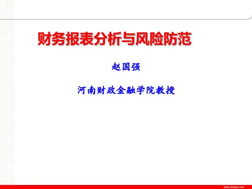 财务报表分析与风险防范培训讲义(PPT67页)