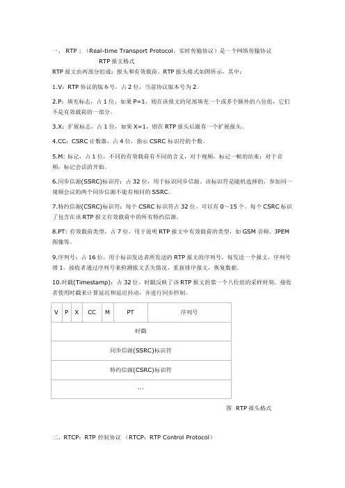 RTC PRTP RTSP协议简介