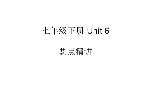 2020版中考英语总复习课件：第一部分 教材突破7年级下册Unit 6 (共14张PPT)