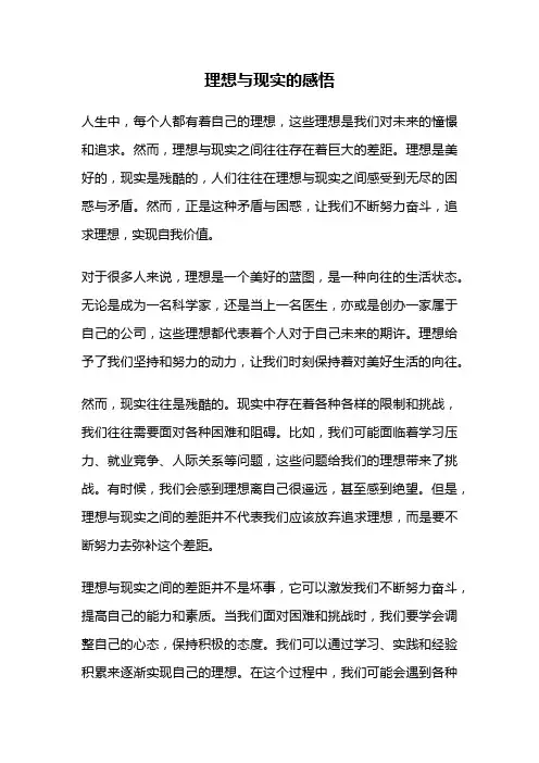 理想与现实的感悟