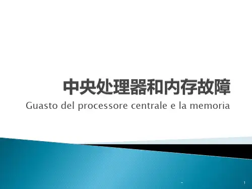 中央处理器和内存故障PPT课件