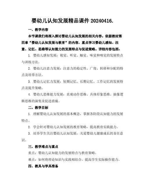 婴幼儿认知发展精品课件20240416.