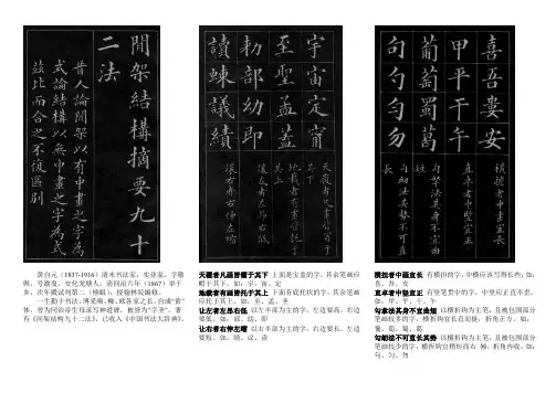 黄自元间架结构九十二法PDF版
