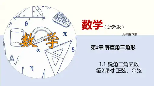1.1 锐角三角函数(第2课时)(课件)-九年级数学下册(浙教版)