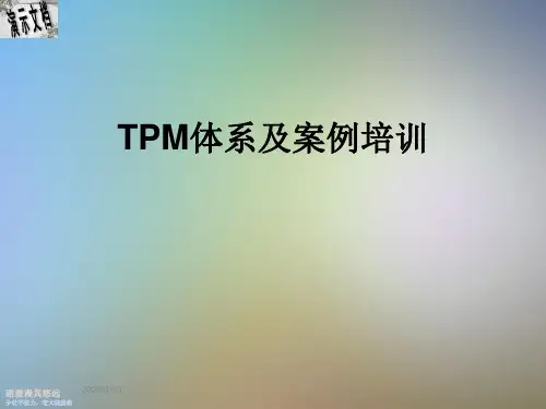 TPM体系及案例培训
