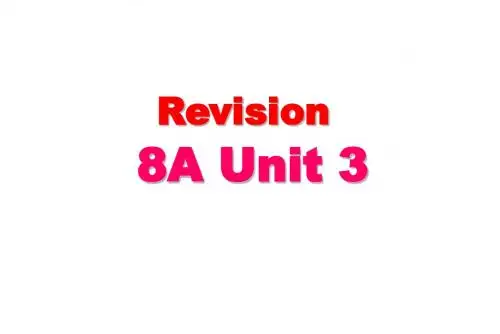 牛津译林版八年级上册(新)英语课件：8A Unit 3单元复习课件(34张)