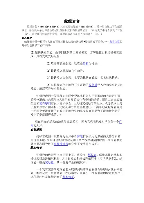 蛇绿岩套